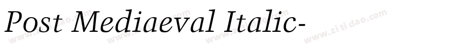 Post Mediaeval Italic字体转换